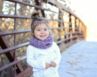 Handmade Knit Toddler Purple Infinity