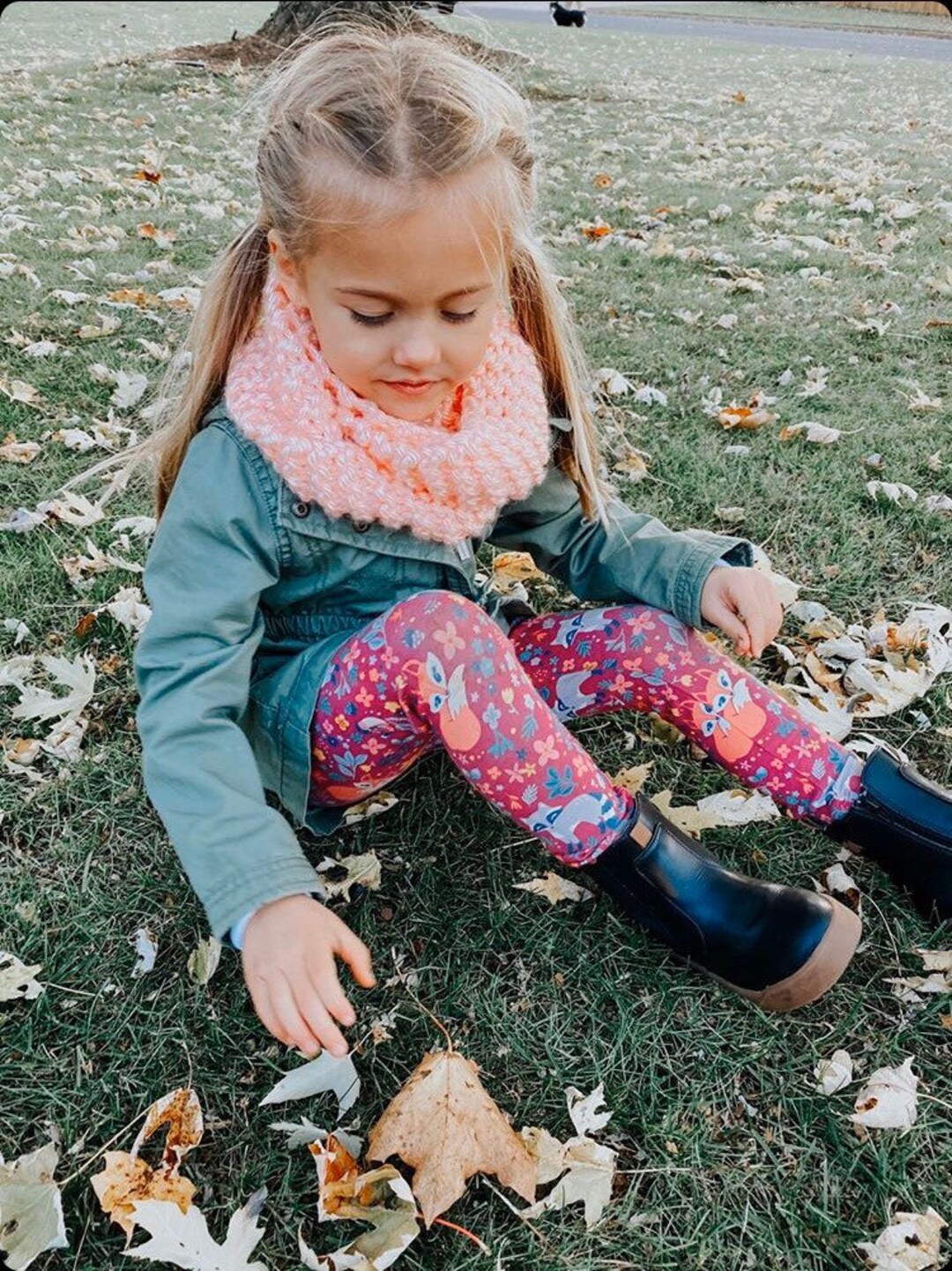 Kids Knit Pink Infinity Scarf - Etsy