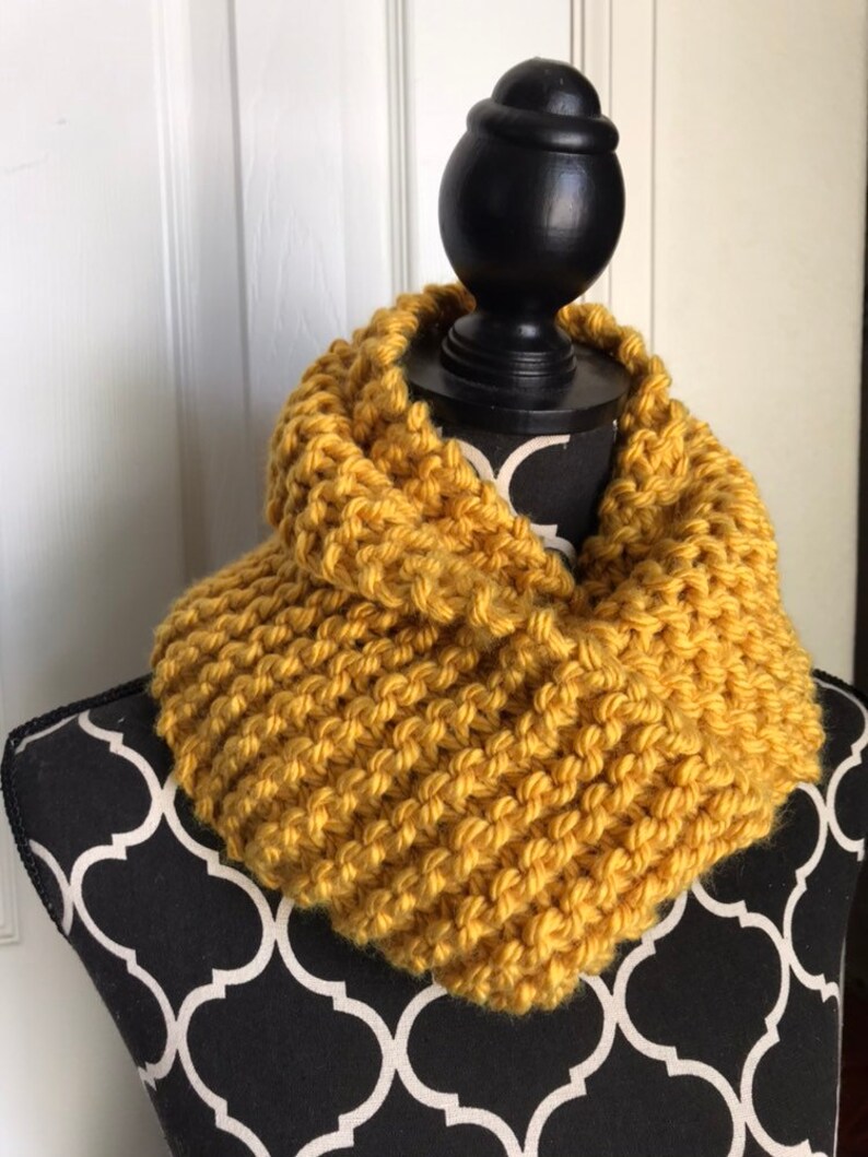 Womens Knit Mustard Yellow Infinity Scarf - Etsy