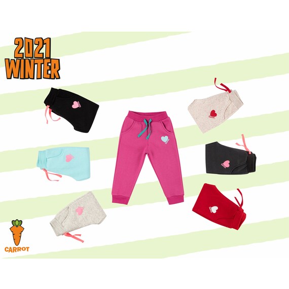 Baby Kids Girls Soft Fleece Leggings Sweatpants Jogger Pant Etsy