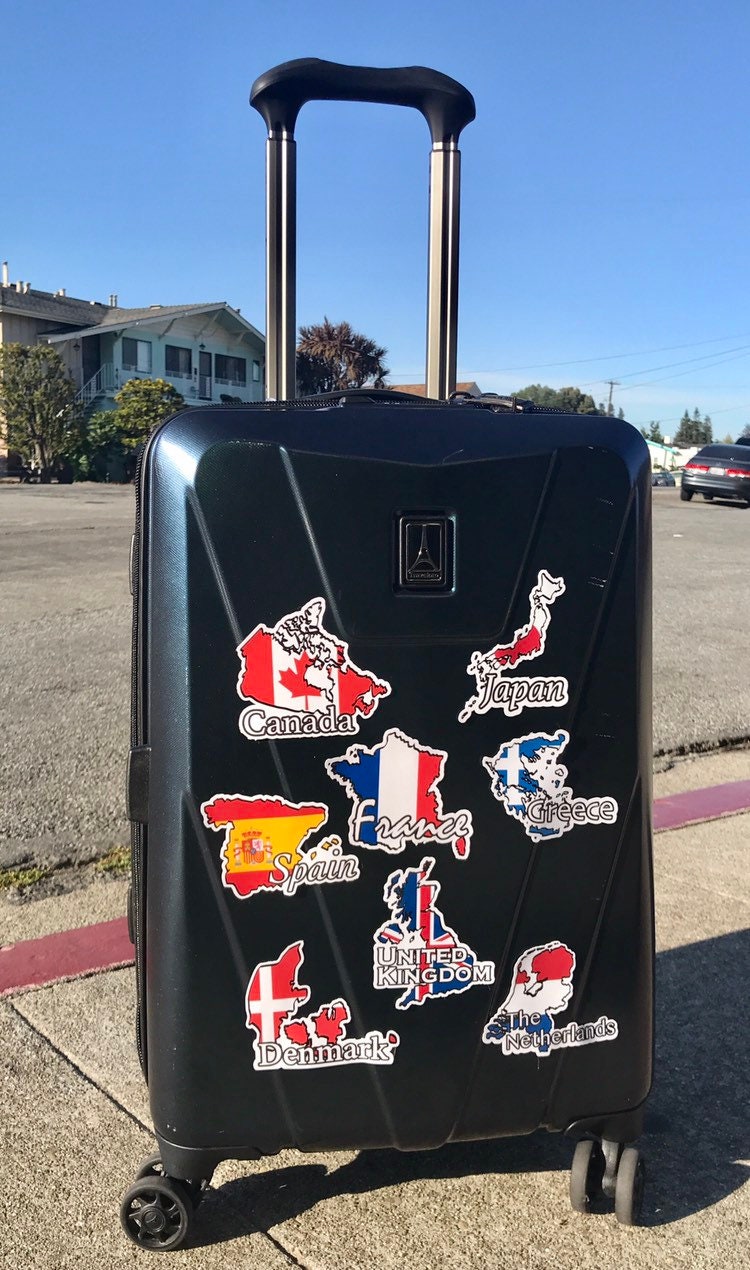 Luggage travel stickers choose a country Etsy