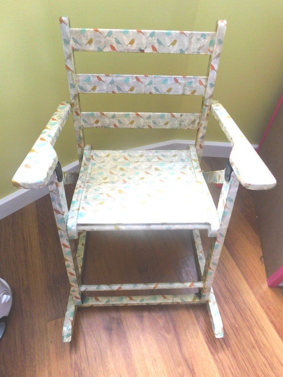 Rare 1930 S Childs Rocking Chair Totally Covered In Etsy