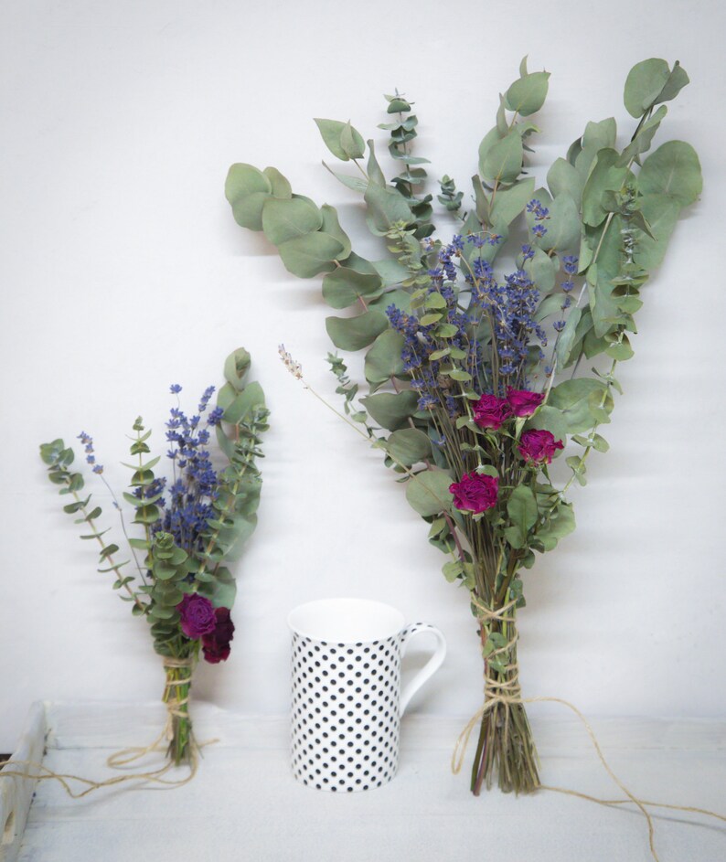 Natural Shower Eucalyptus Bunch With Dried Lavender | Shower Bundle ...