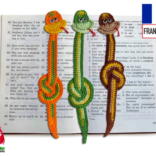 014FRM Patron de crochet. Marque-pages Petit Serpent. Fichiers PDF. Par Svetlana Zabelina Etsy