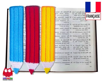 017FRM Marque-pages Crayon  Patron de crochet. Fichiers PDF. Par Zabelina Etsy