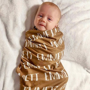 Swaddle for Newborns Customized with Baby&#39;s Name, 30x40in