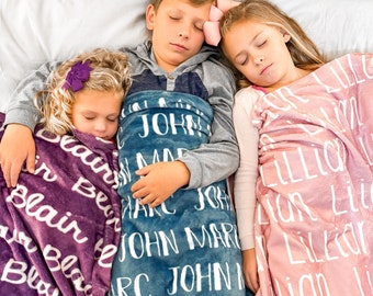 Name Blanket Personalized For Girls, 50x60in Twin