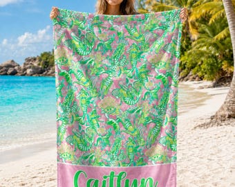 Personalized Mermaid Dreams Beach Towel