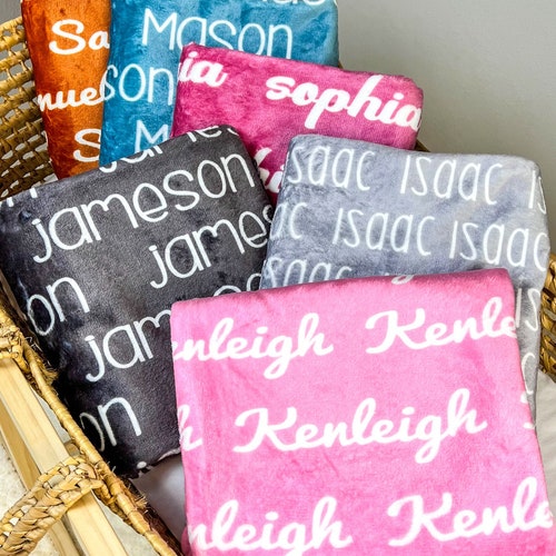 Super Soft Embroidered Personalised Baby Blanket