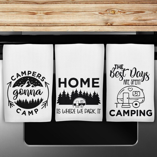 Camper Kitchen Towel Camping Gift Camp Kitchen RV Decor Etsy