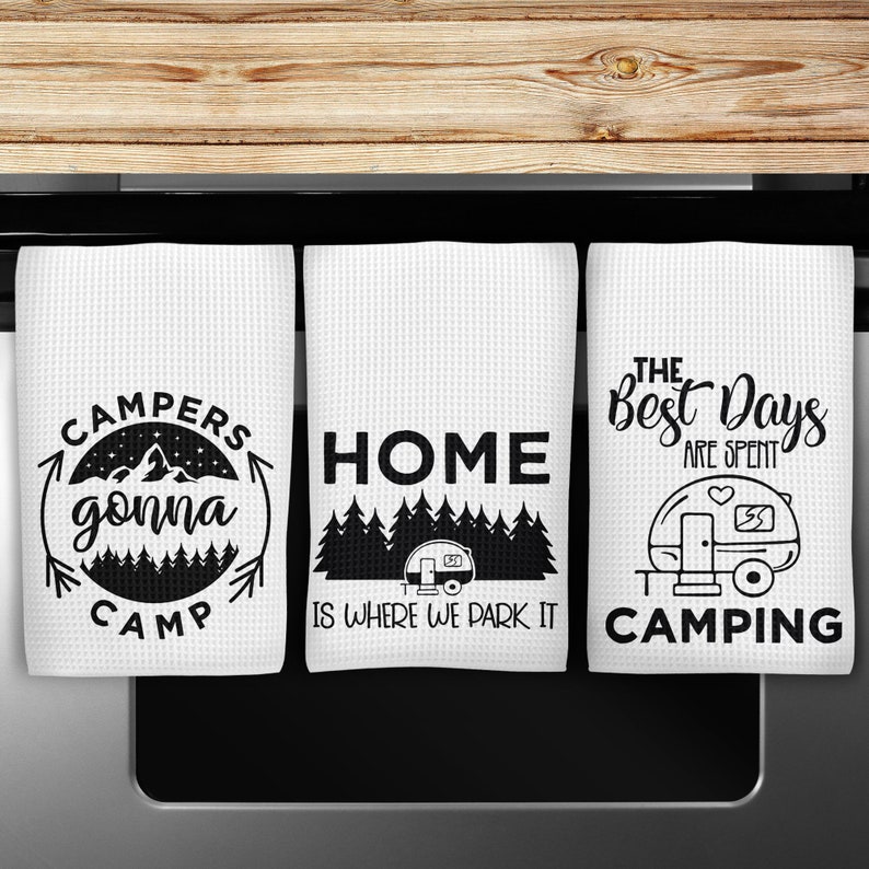 Camper Kitchen Towel Camping Gift Camp Kitchen RV Decor Etsy