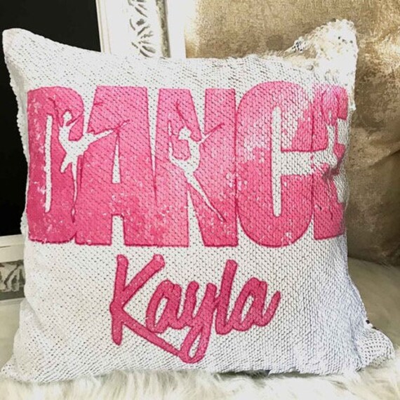 etsy personalized sequin pillow