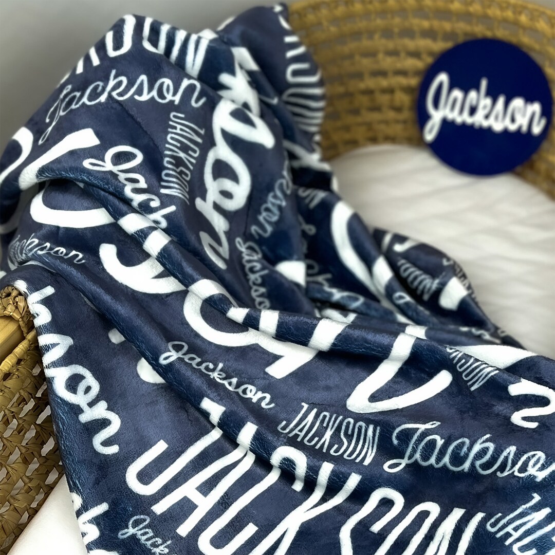 Personalized Name Collage Baby Blanket and Sign Customized Etsy
