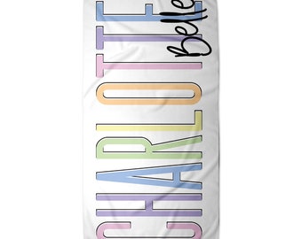 Personalized Kids and Adult Beach Towels | Beach Towel With Name | Baby Towel | Beach Towel For Small Kids | Custom Baby Towel | Name Towel