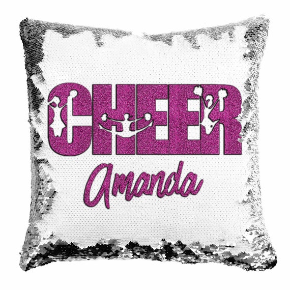 mermaid sequin pillow personalized