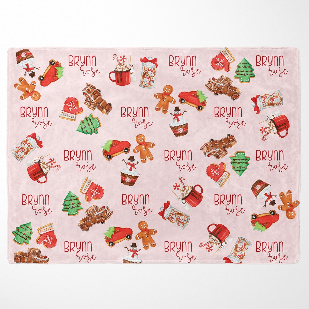 Personalized My First Christmas Baby Blanket christmas Gift Etsy