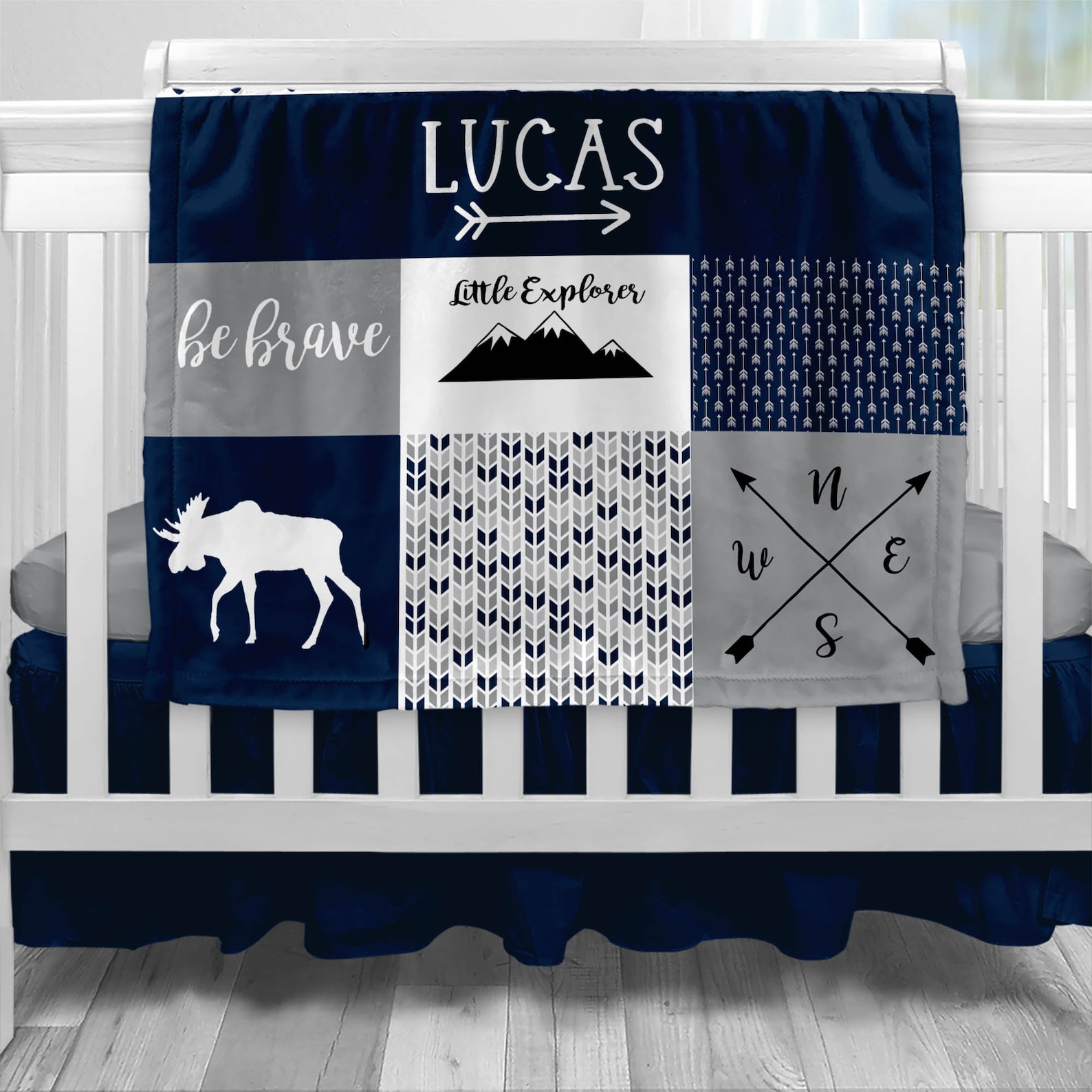 Personalized Baby Boy Blanket Woodland Theme Baby Blanket Etsy