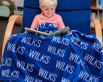 Personalized Kids Name Blanket: Soft Minky Fleece Gift