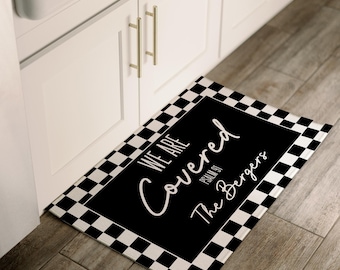 Personalized Checkered Doormat: Psalm 91 Christian Home Decor