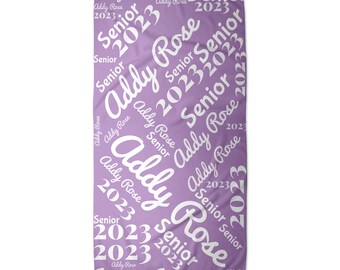Senior 2023 Beach Towel | Personalized With Name and Class | Senior Class Gift | Custom Senior  Beach Towel | 51 Color to choose from