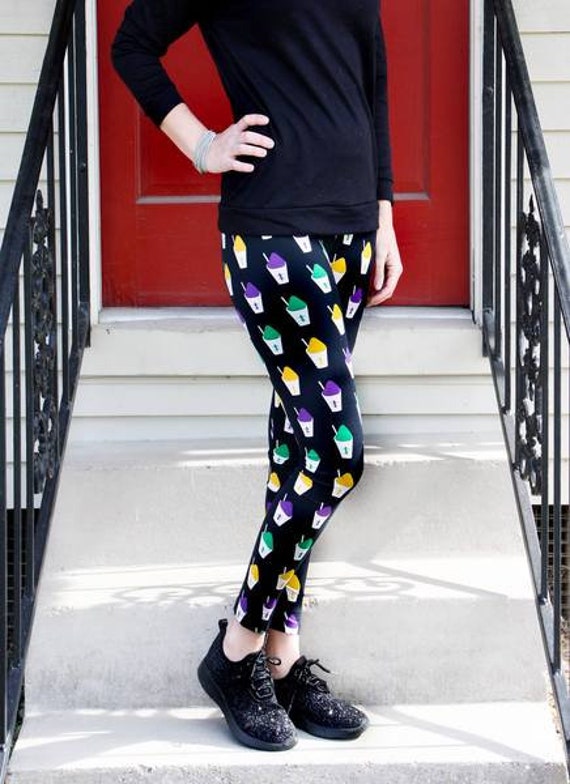 Mardi gras snowball clearance leggings