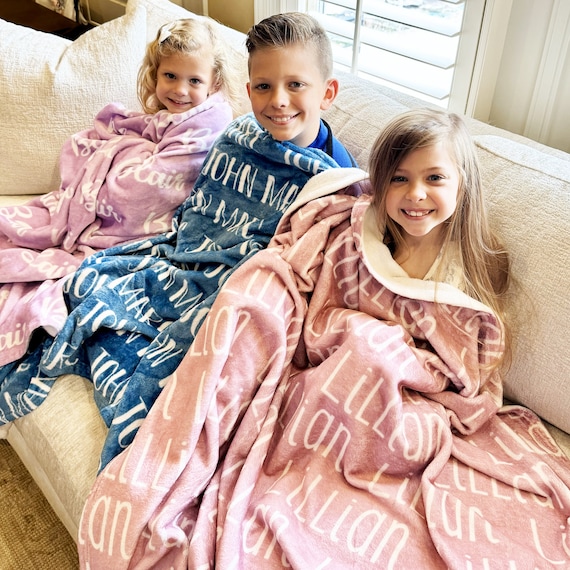 Personalized name throw blankets new arrivals