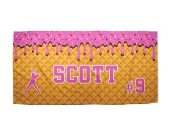 Peryiter 4 Pcs Beach Towel 60 X 28 Inch Ice Cream Drip