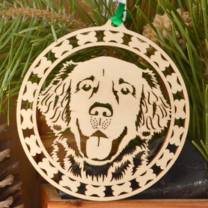 Golden Retriever ornament wood-cut Golden Retriever decoration woodcut dog ornament