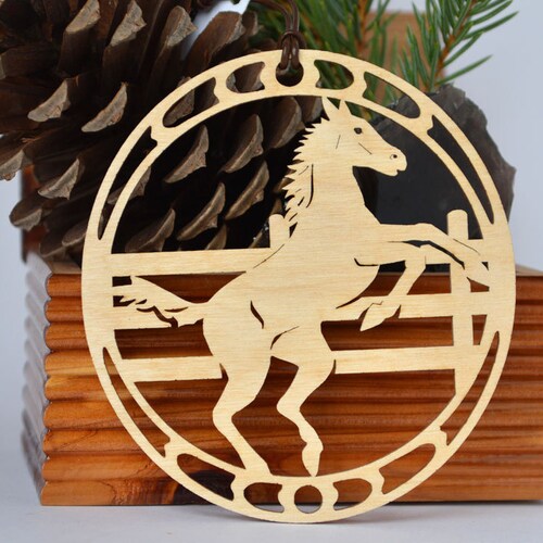 Wood Celtic Knot Ornament Woodcut Hanging Decoration Etsy