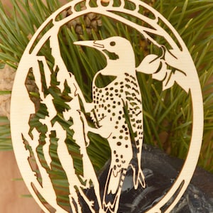 Wooden Northern Flicker Ornament Wood-cut Flicker Decoration - Etsy