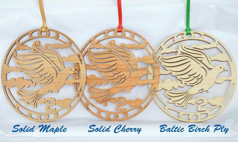 12 Days of Christmas woodcut ornament set image 5