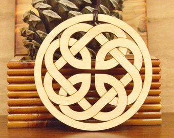 Wood Fatherhood Celtic Knot ornament woodcut Father Daughter decoration New Father ornament Father son ornament
