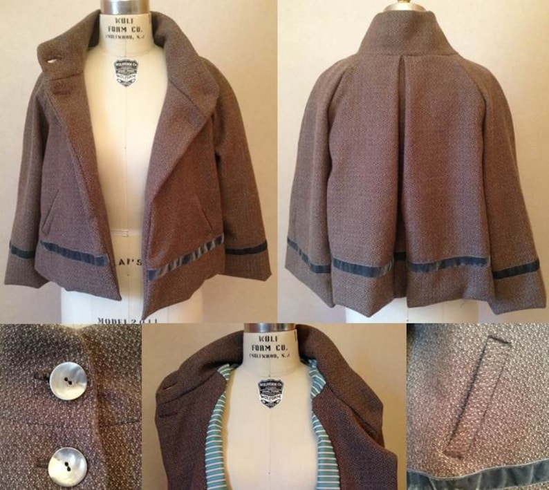 Women's Wool Beige Swing Cape Coat Etsy