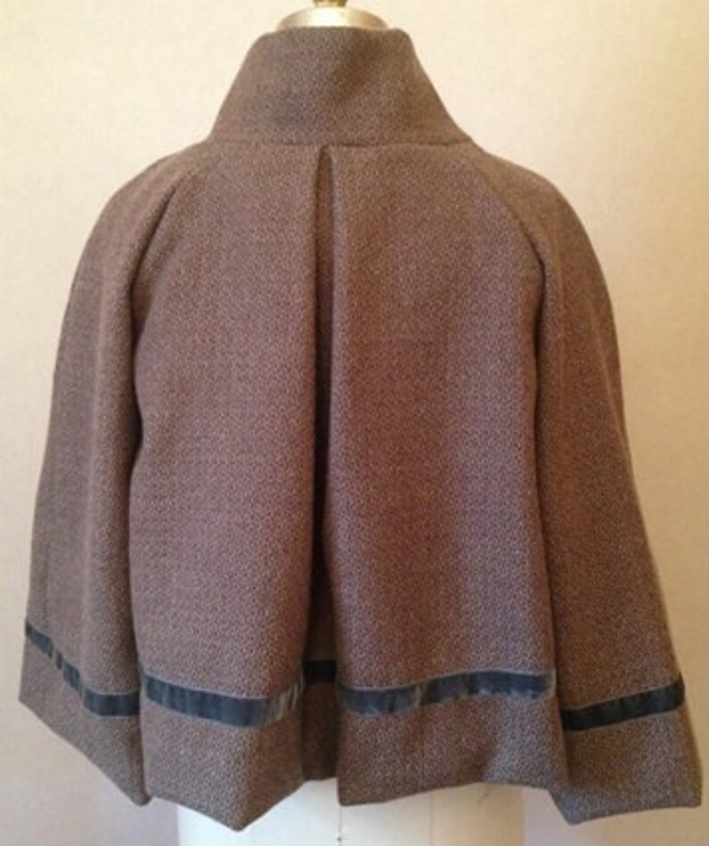 Women's Wool Beige Swing Cape Coat Etsy
