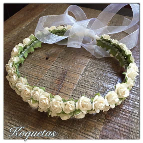baptism flower crown
