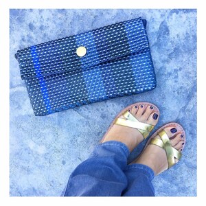 Big woven clutch. Handcrafted bags. Mexican bag. Woven bags. Plastic bags. Spring clutch bags. Boho bags image 6