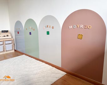 Magnetic Table Wall Tattoo Arches Montessori Kinderzimmer Deko Schreib und Abwischbar Spiel und Lerntafel Geschenk for Kinder