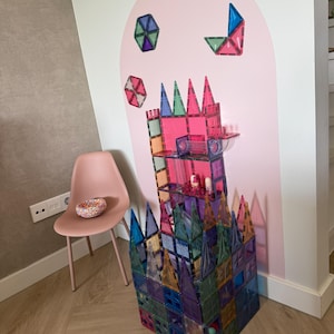 Magnetic chalkboard wall decal Magnetic wall decal playroom Montessori kids room Magnetic chalkboard for toddler gift