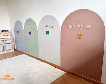 Montessori Magnetic Chalkboard Wall Sticker Arch – Kids Room Decor – Multifunctional Writable Wall Art