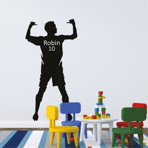 Wall Sticker Football With Name Boys Room - Children&#39;s Room
