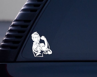 Rosie the Riveter vinyl decal sticker © 2013 Laced Up Decals SKU:Rosie the Riveter Window- 001