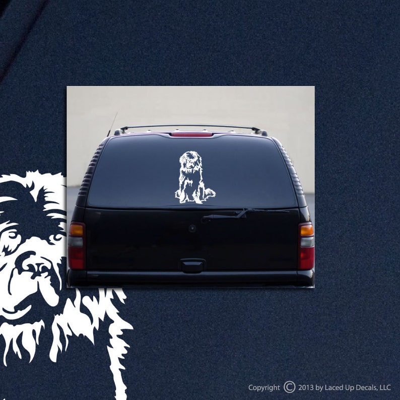 Newfoundland Dog vinyl decal big © 2013 Laced Up Decals SKU:Newfoundland Dog 33 big image 2