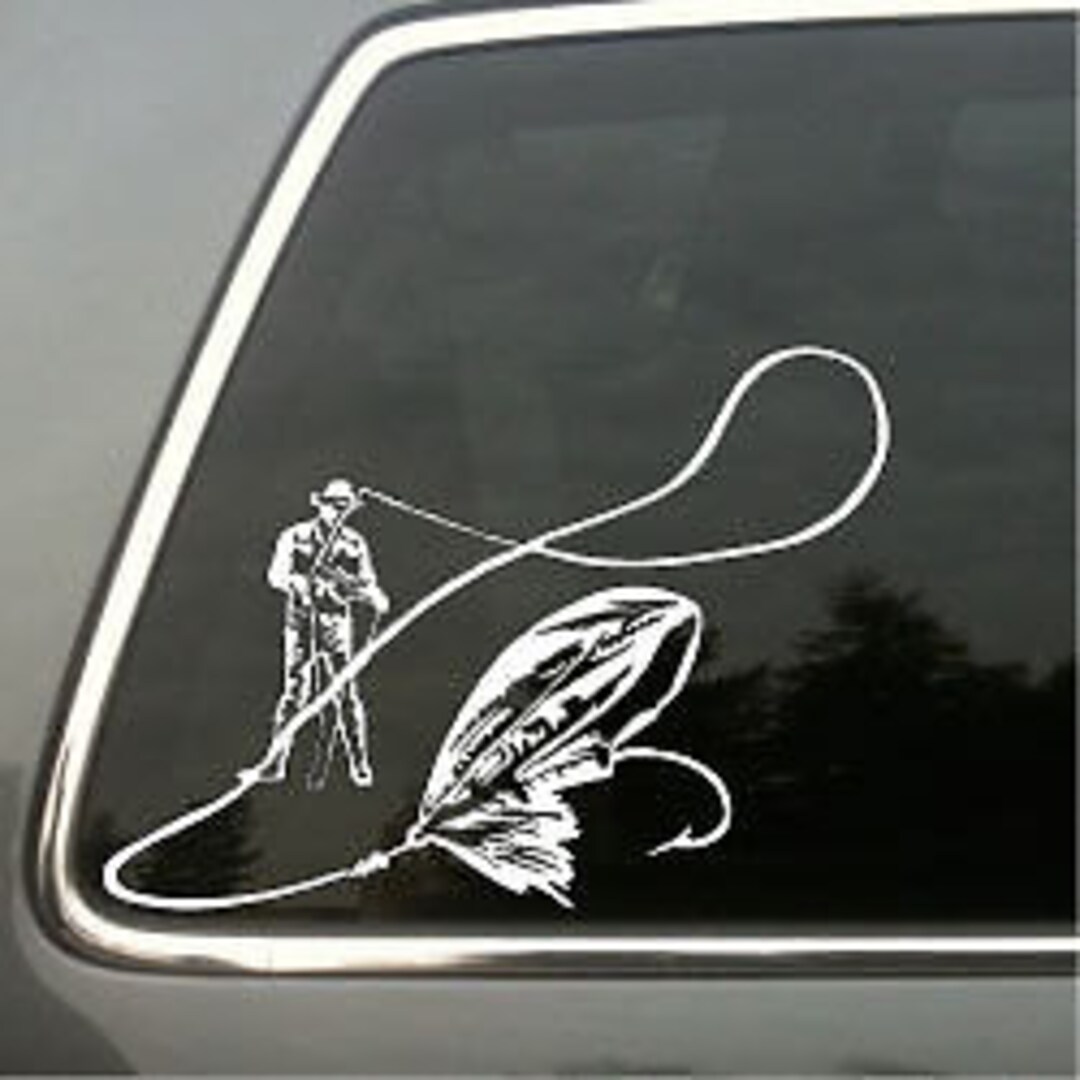Fly Fishing Vinyl Decal © Laced up Decals Skufly Fishing Big 33 Etsy