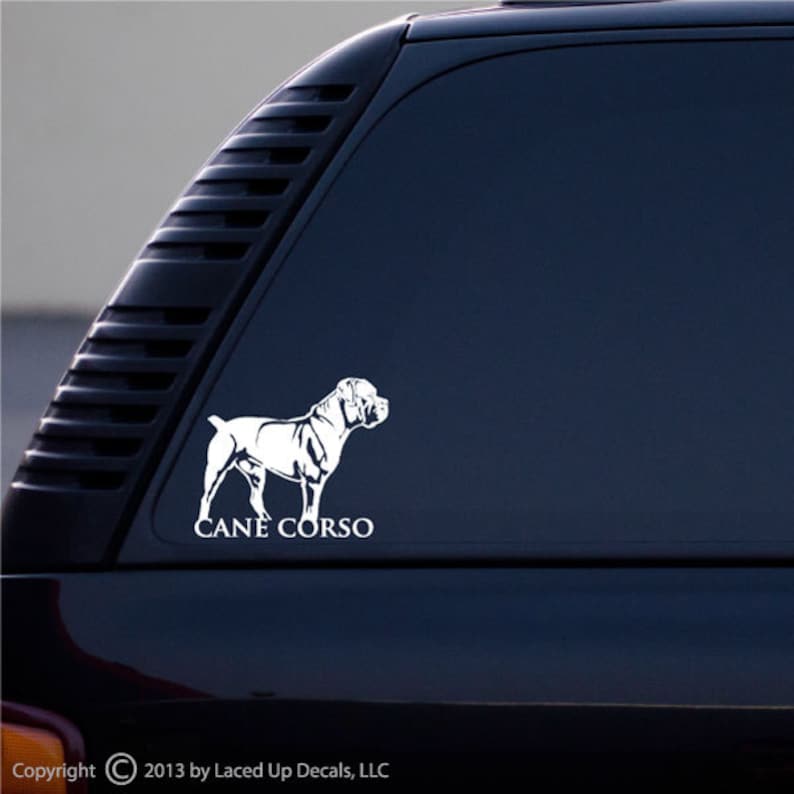 Cane Corso vinyl decal © 2013 Laced Up Decals SKUCane Corso Etsy