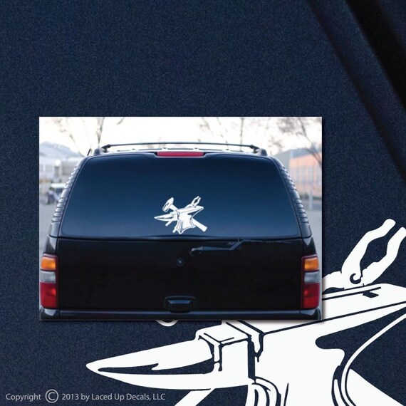 thumbnail image 2 of K1148 Blacksmith Anvil And Hammer Heartbeat Lifeline Decal - 8x3.5 Inch Vinyl Sticker For Cars & Laptops 2 of 14