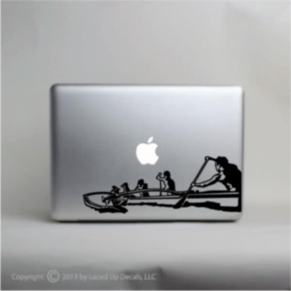 Polynesian Outrigger Canoe Vinyl Decal Sm © 2013 Laced Up Decals SKU:Outrigger Canoe Sm