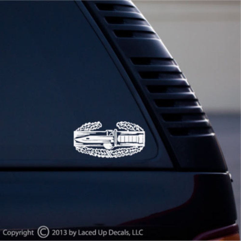 Combat Action Ribbon Sticker Combat Action Badge Vinyl Decal © 2013 Laced up Decals Sku:combat ...