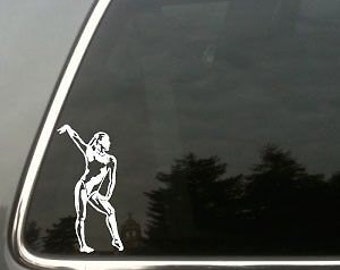 Women's Gymnastics Vinyl Decal Sm © 2013 Laced Up Decals SKU:Womens Gymnastics Vinyl Decal