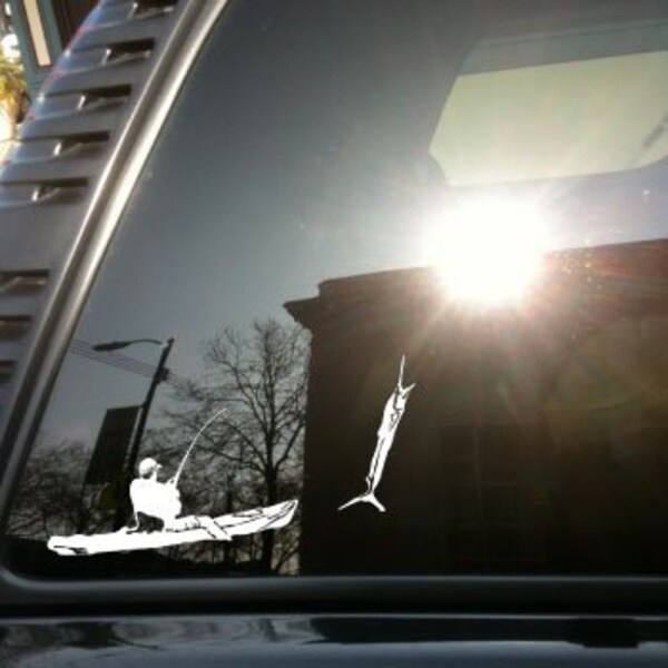 Kayak Fishing Decal Etsy