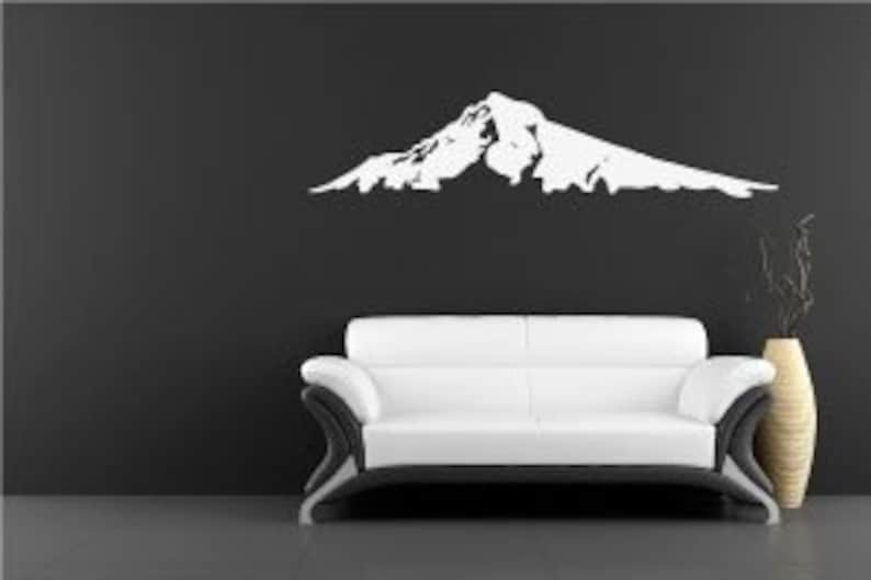 Snow Mountain Huge Wall Vinyl Decal © Laced up Decals SKUSnow Etsy